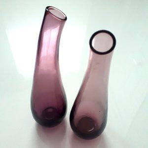 IKEA Plum Coloured Glass Vases